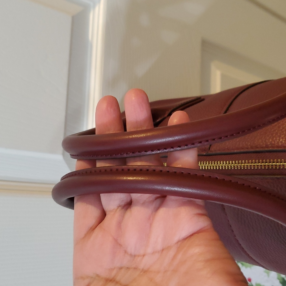 Michael Kors Burgundy Leather Satchel - Picture 6 of 6